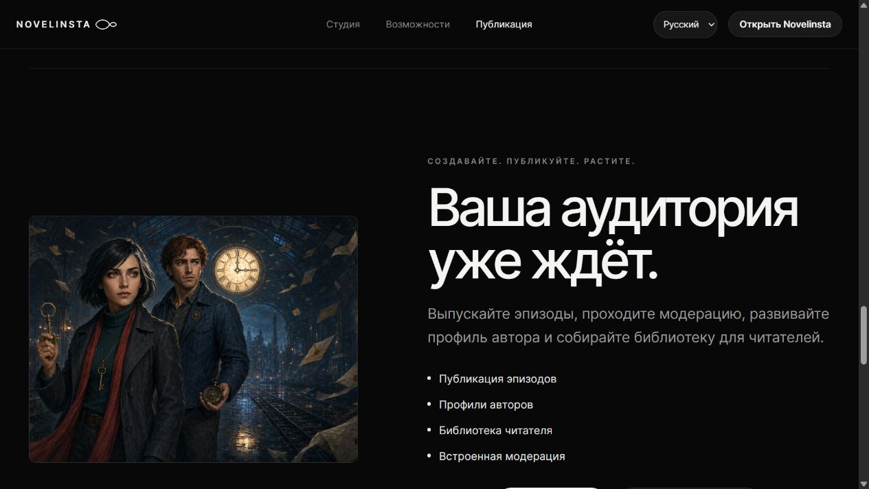 Novelinsta — From an idea to a reader