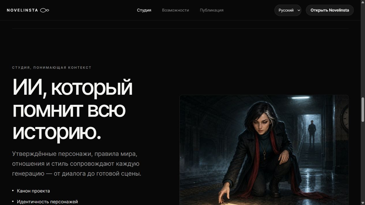 Novelinsta — A connected creative system
